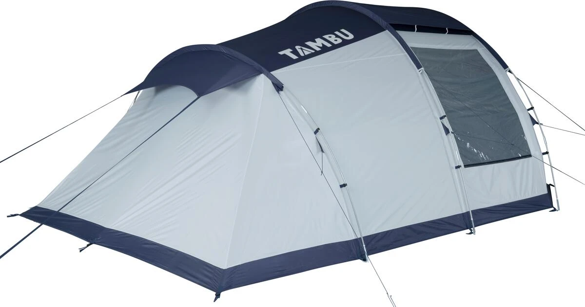 Tambu Poribar Familien Tunnelzelt, 5 Personen, 455x320x190cm, Grau/blau â Bild 3