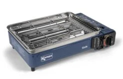 Kampa Sizzle Tragbarer Gas-Camping-Kartuschen-Grill, Blau