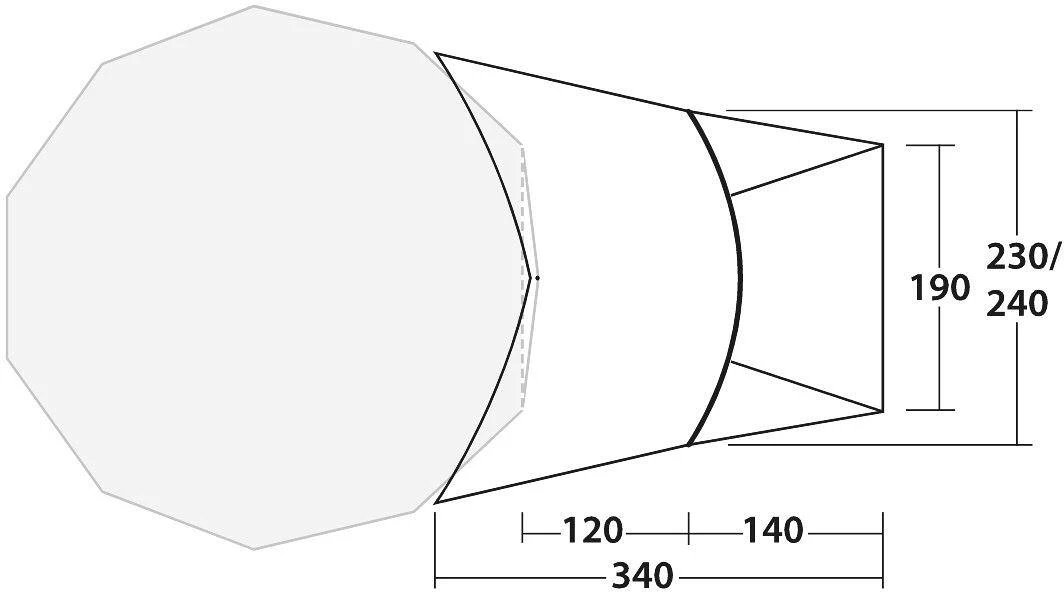 Robens Tipi Extension PRS Vorbau, 240x120cm, Dunkelgrün – Bild 8