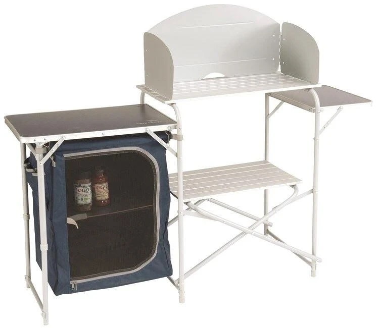 Easy Camp Sarin Küchentisch, 143x48x110,5cm, Stahlblau – Bild 2