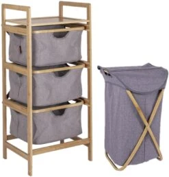 Bo-Camp Selsdon Campingschrank & Rainham Wäschekorb - Camping Wagner Edition