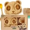 Pandoo Kindergeschirr-Set, Bambus & Silikon