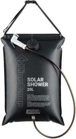 KingCamp Solar Shower Deluxe Campingdusche, Schwarz