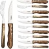 Tramontina Jumbo Steakbesteck Set, 12-teilig, Braun