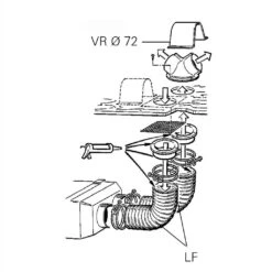 Luftrohr Truma LF18, 76 Mm, 60cm