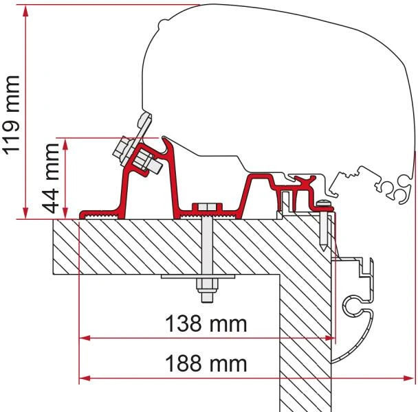 Fiamma F65/F80 Adapter Für Hobby Premium