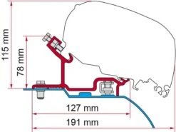 Fiamma F65/F80 Adapter Für Fiat Ducato (H3) Ab Bj. 2006