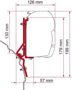 Fiamma F45 Adapter Für VW T4 Liftroof, Ab Bj. 1990-2003