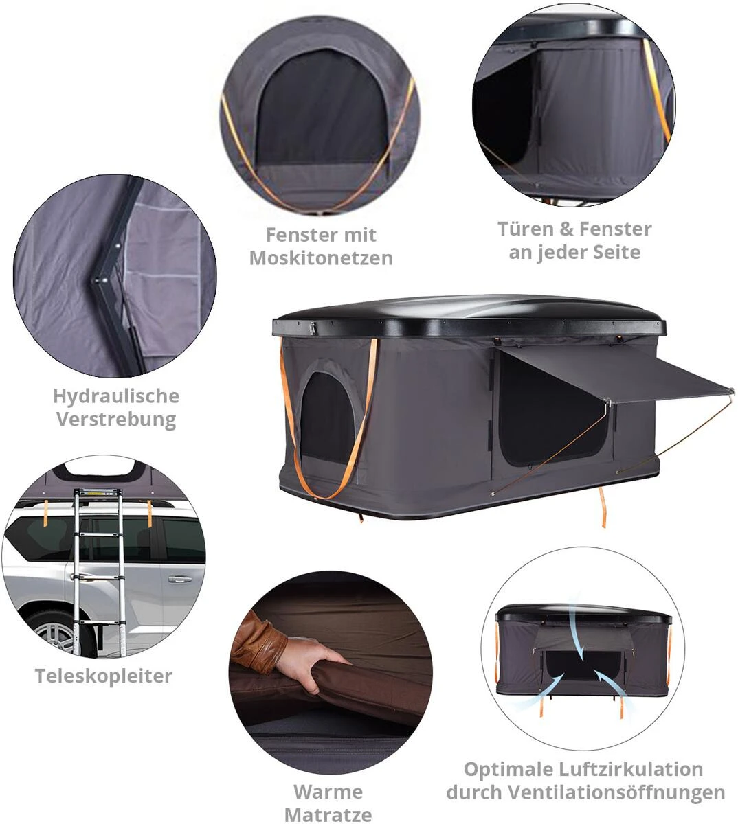 KingCamp Castiglio Ncello Dachzelt Mit Hartschale â Bild 6