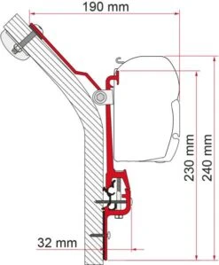 Fiamma F45 Adapter Für Eriba Touring Bj. Bis 2013