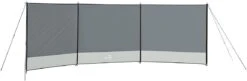 Easy Camp Flat Wall Windschutz, 140x500cm, Mit Stahlgestänge, Grau