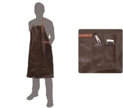 Holiday Travel Grillschürze, Leder, Braun