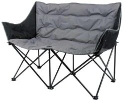 Holiday Travel Faltsofa Für 2 Personen, Gepolstert, Grau-meliert