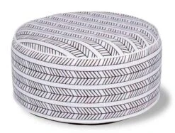 Camp4 Ethno Ottomane, Aufblasbar, Ø53xH23cm, Weiß/schwarz