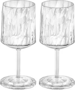 Koziol Club No.4 Weinglas, 300ml, Crystal Clear, 2er-Set