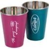Camp4 YOUNG Edelstahlbecher, 2er Set, 450ml, Beere & Petrol
