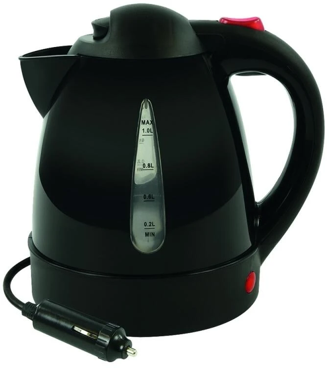 Pro Plus Wasserkocher, 12V, 150W, 1L, Schwarz