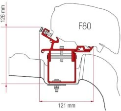Fiamma F65/F80 Adapter Für VW Crafter/MAN L3/H3 Ab Bj. 2017