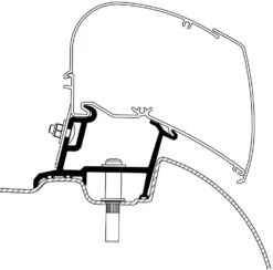 Thule Omnistor 6300 Adapter Für Mercedes Sprinter Ab 2007 / VW Crafter 2007-2016 Ohne C-Schiene