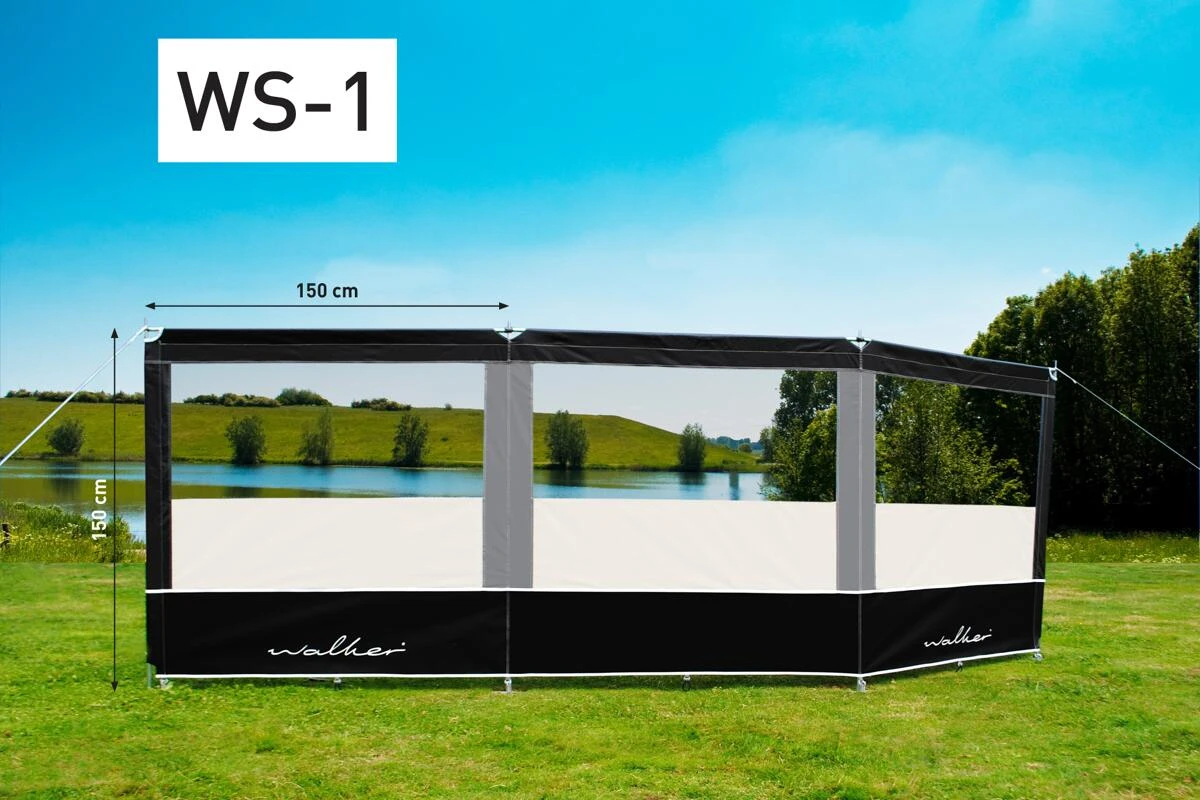 Walker Windschutz WS-1, 3-teilig, Passend Zu Walker Allure/Atrium (Anthrazit)/Palladium/Maxi