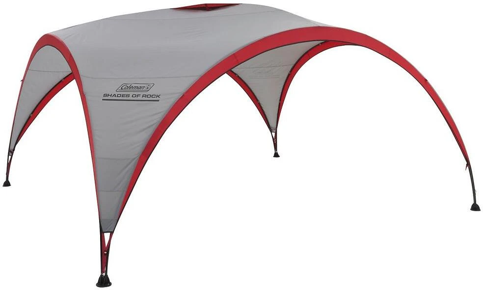 Coleman Shades Of Rock Festival Shelter, 450x450x243cm, Grau/rot