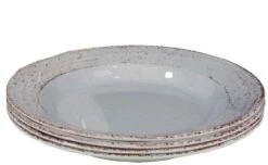 Gimex Casa Grey Melamin Tiefe Teller-Set, 4-teilig