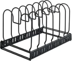 WENKO Deckel- Und Pfannenhalter, Ausziehbarer Geschirrständer Für Deckel Und Pfannen