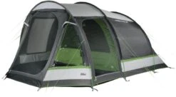 High Peak Meran 5.0 Tunnelzelt, 5-Personen, 440x300cm, Hellgrau-dunkelgrau-grün