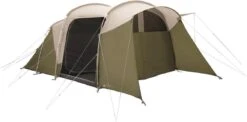 Robens Wolf Moon 5XP Tunnelzelt, 5-Personen, 545x300cm, Sandfarben/grün