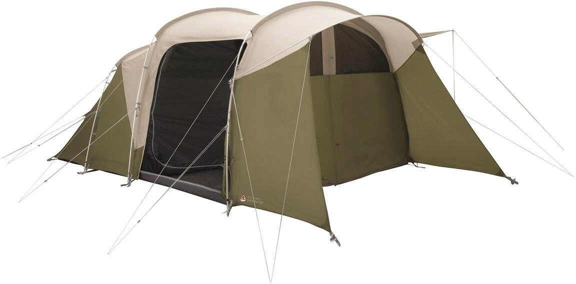 Robens Wolf Moon 5XP Tunnelzelt, 5-Personen, 545x300cm, Sandfarben/grün