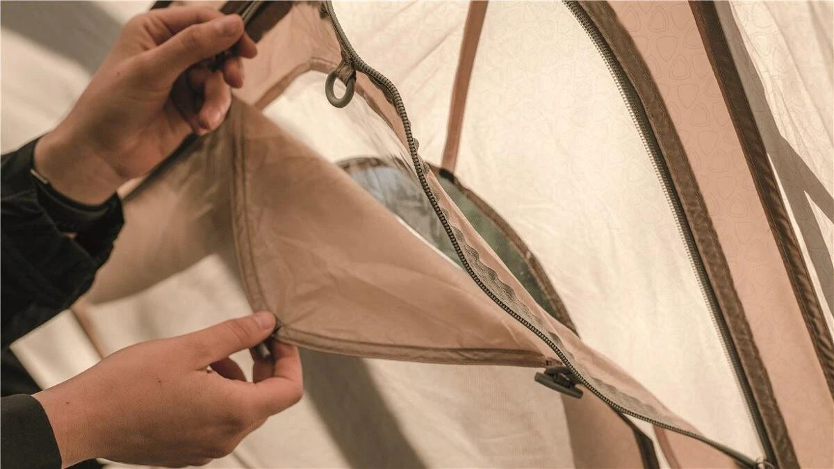 Robens Wolf Moon 5XP Tunnelzelt, 5-Personen, 545x300cm, Sandfarben/grün – Bild 8