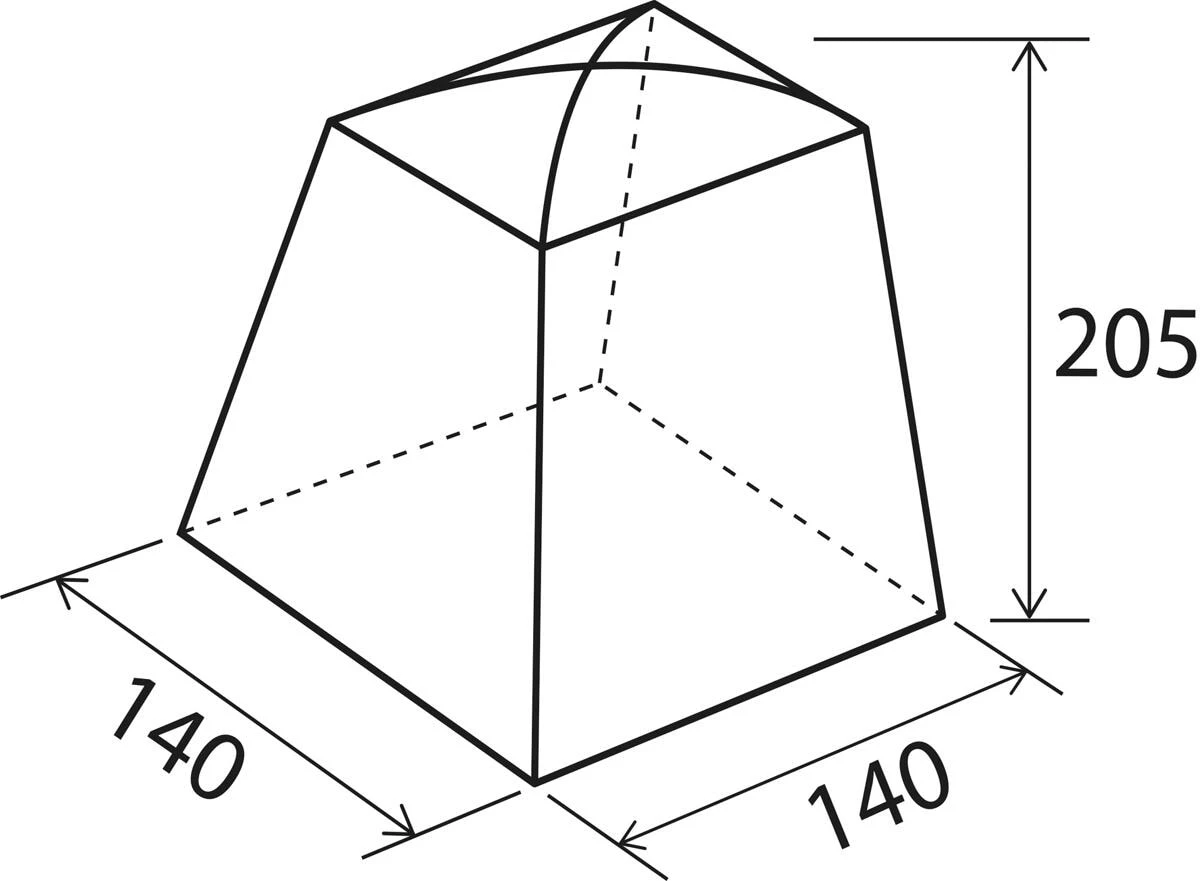 Brunner Sanity Sanitär-/Mehrzweckzelt, 140x140cm – Bild 2