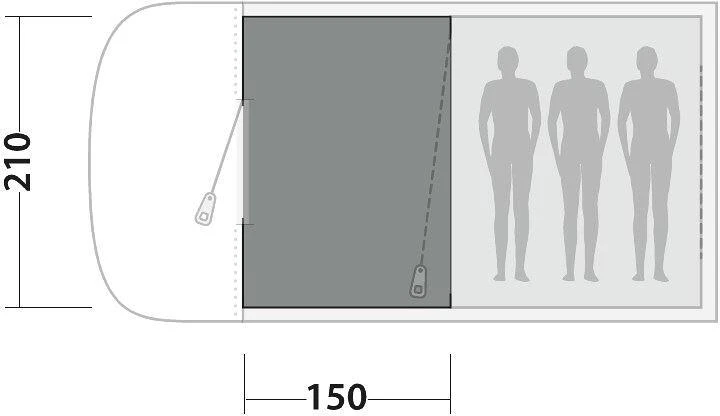 Easy Camp Palmdale 300 Zeltteppich, 210x150cm, Khaki – Bild 2