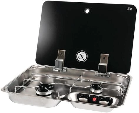 Can FC1346 Gaskochfeld, 2-flammig, 460x335cm, Edelstahl