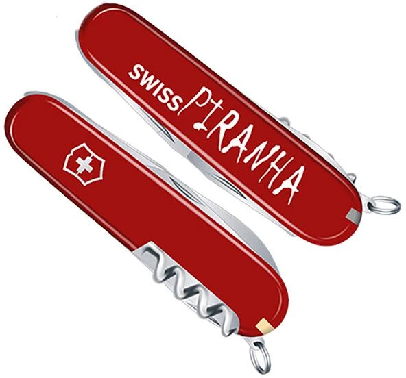 Swiss Piranha Taschenmesser Camper Victorinox, Edelstahl, Rot – Bild 2