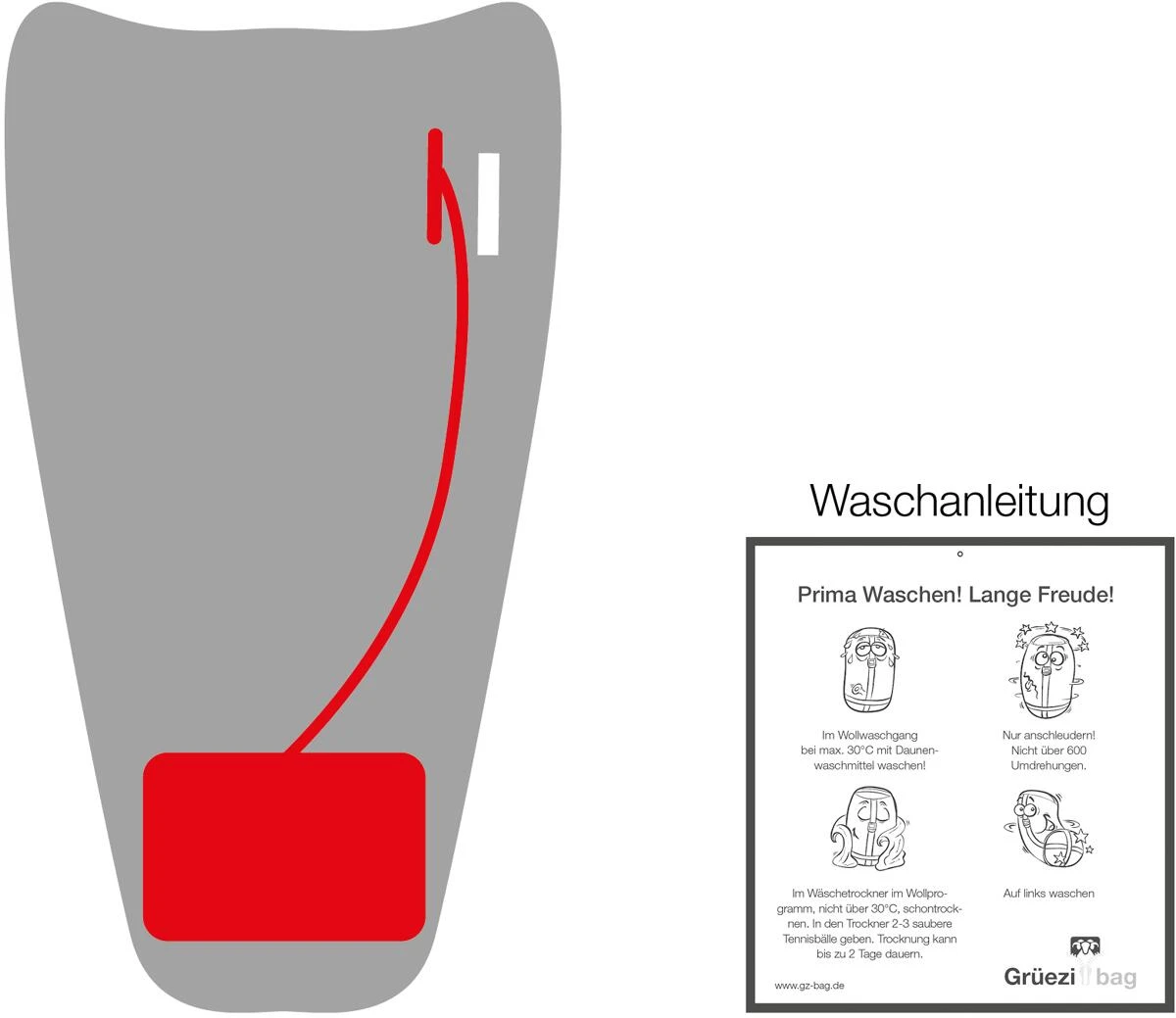 Grüezi Bag Grüezi-Bag Fußwärmer, Beheizbar, 130cm – Bild 3