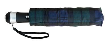 Origin Outdoors LED Trek Regenschirm, Blau/grün Kariert – Bild 4