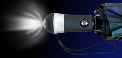 Origin Outdoors LED Trek Regenschirm, Blau/grün Kariert – Bild 6