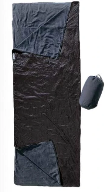 Cocoon Outdoor Deckenschlafsack, 220x80cm, Fleece/Nylon, Schwarz/schieferblau