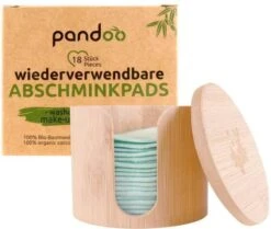 Pandoo Abschminkpads, Bio-Baumwolle, 18 Stück