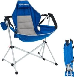 KingCamp Orchid Rocking Faltstuhl, Blau, 68x58x120cm